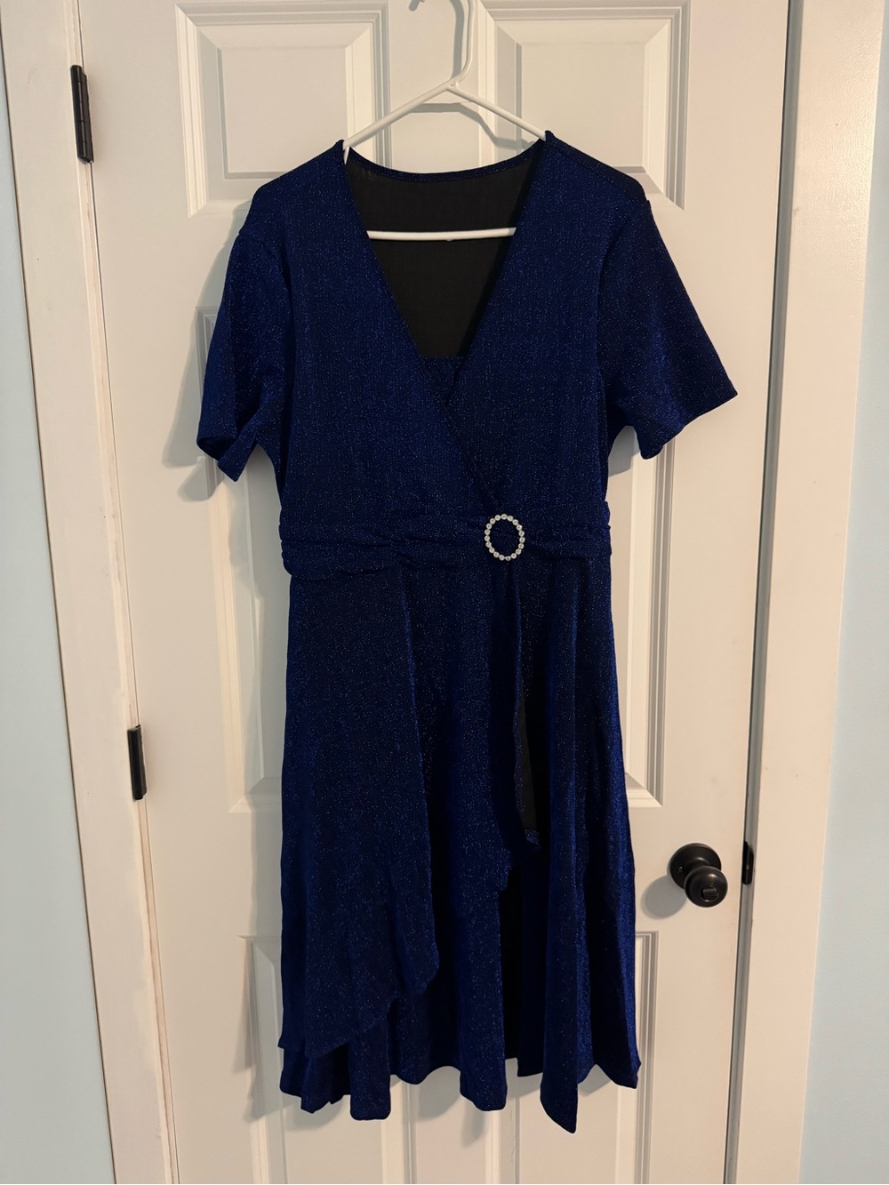 Elegant Navy Blue Sparkly Dress